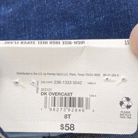 a.n.a Dark Indigo Flare Jeans High Rise Sz 8 - Picture 7 of 9